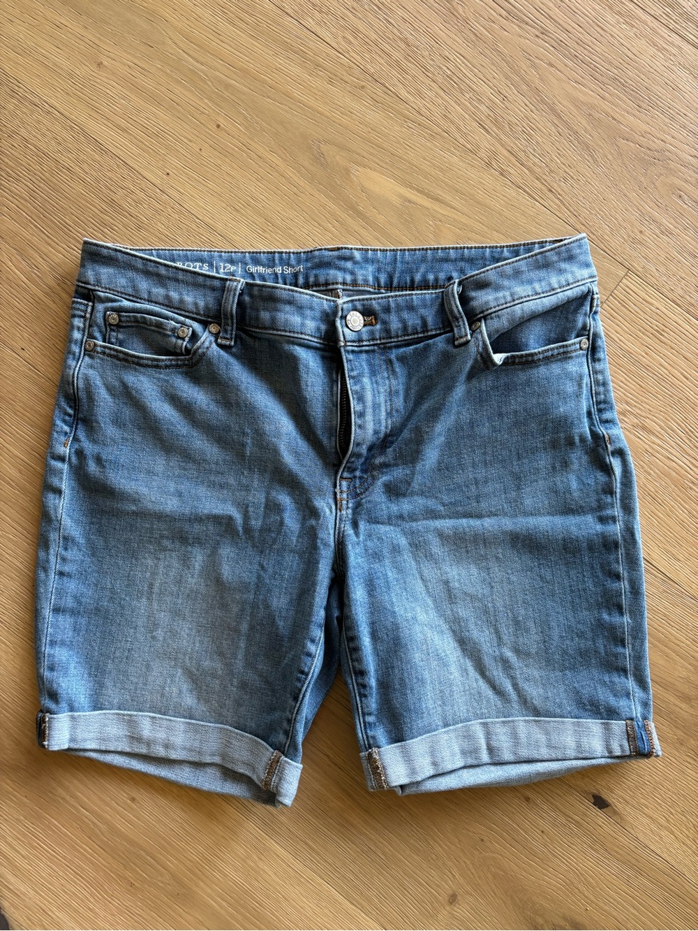 Talbots Girlfriend Jean Shorts, Petite, Cuffed, Approx 7” Length, Summer, 12 P